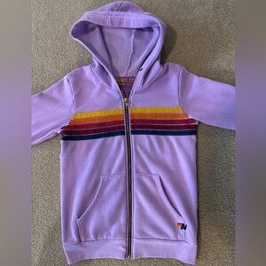 Aviator Nation Size 10 5-Stripe Purple Hoodie (Excellent Condition)